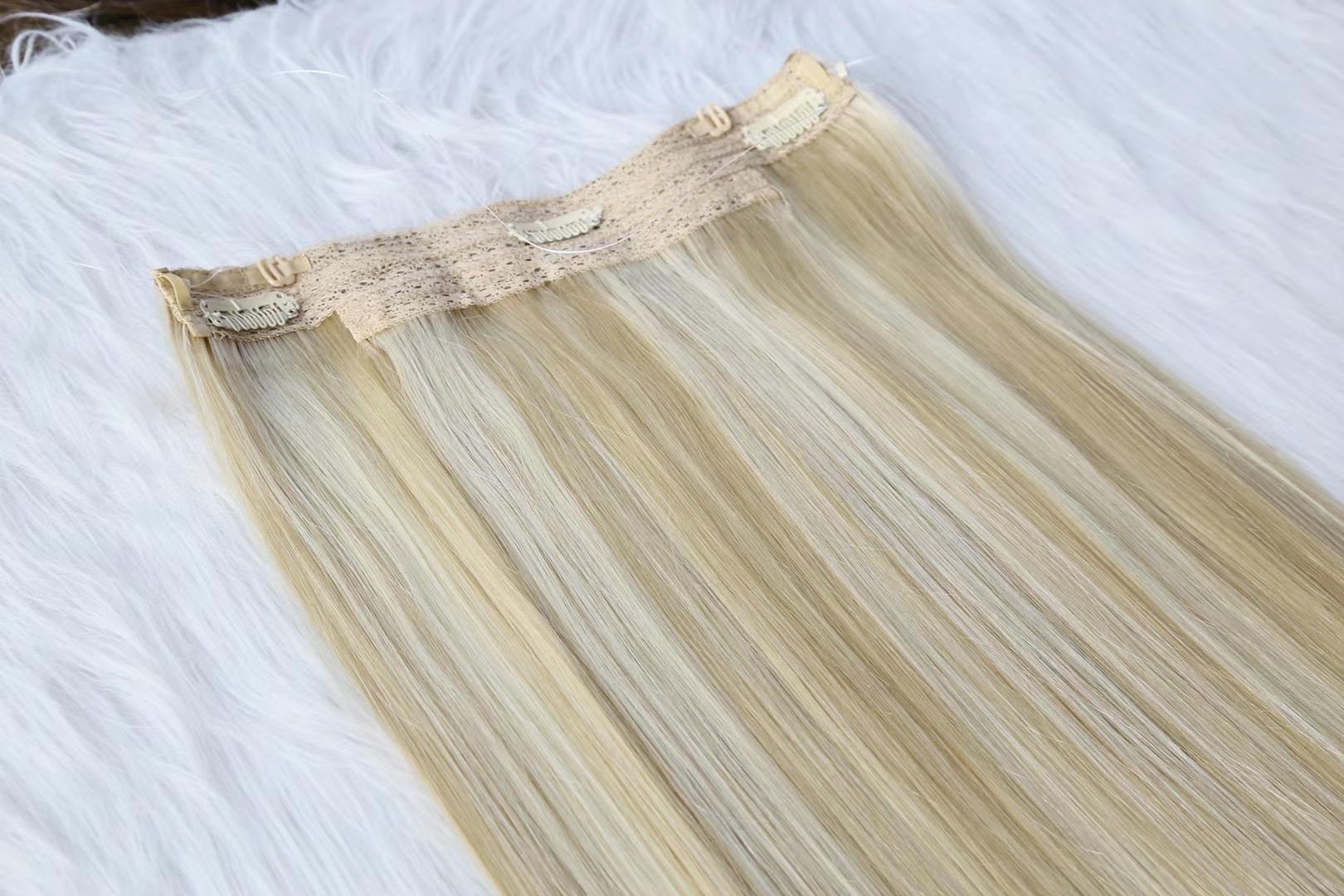Clip in human hair extensions ombre supplier QM270
